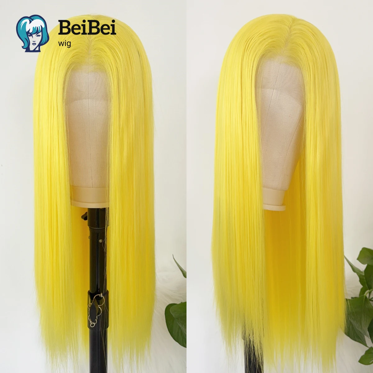 여성용 노란색 레이스 프론트 가발 26인치 레몬 옐로우 롱 스트레이트 13*4 자연스러운 고품질 합성 코스프레 가발
