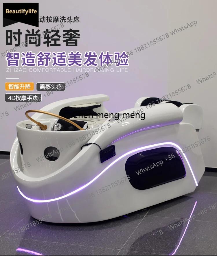 

Q181 Smart Massage Shampoo Chairs Hair Salon Shower Hairdressing Shampoo Chairs Water Cycle Fumigation Salon Furniture Champú