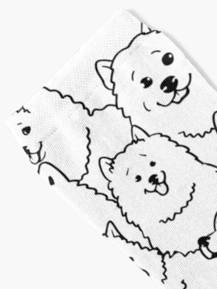 Oh Samoyed Socks warm winter shoes basketball floral Boy Socks Women's