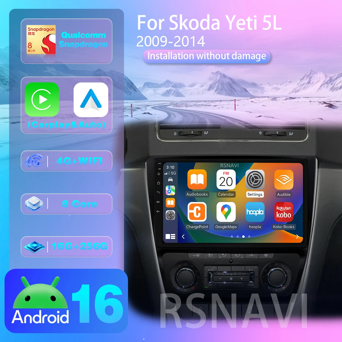 Car Dsp With Android App Control - Android 16 do Skoda Yeti 5L