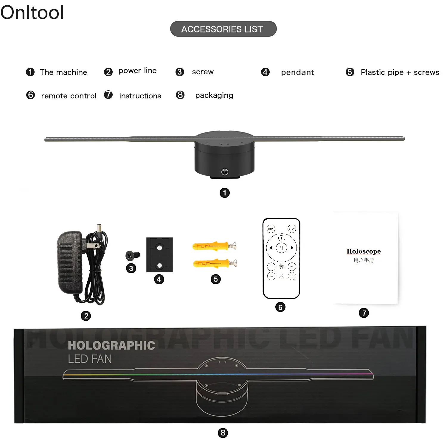 Imagem -06 - Publicidade Projetor Wifi Sinal Led Holográfica Lâmpada Player Remote Anuncie Display Fan Holograma Projetor Logotipo Luz 3d