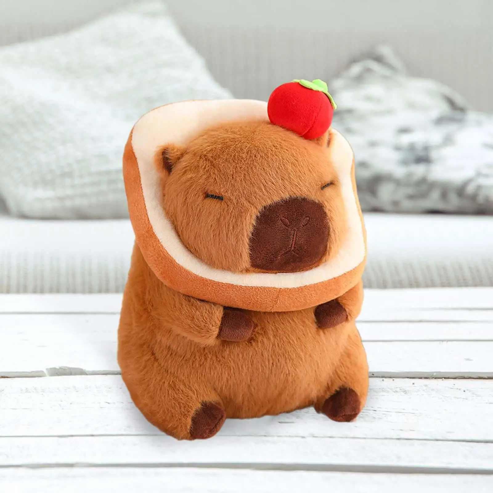 Capybara-juguete de peluche de dibujos animados para niños, Animal de peluche, muñeca Capybara, familia