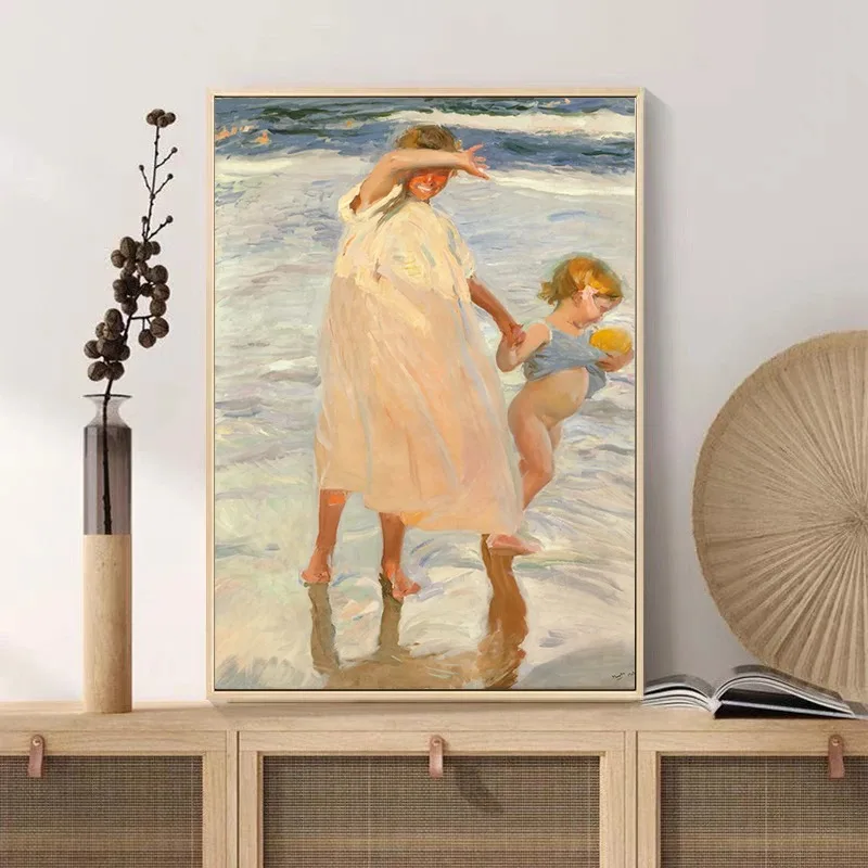 Spanish Joaqun Sorolla Works Posters and Prints Swimmers Wall Art HD Picture Canvas Painting Living Room Home Decoration Cuadros