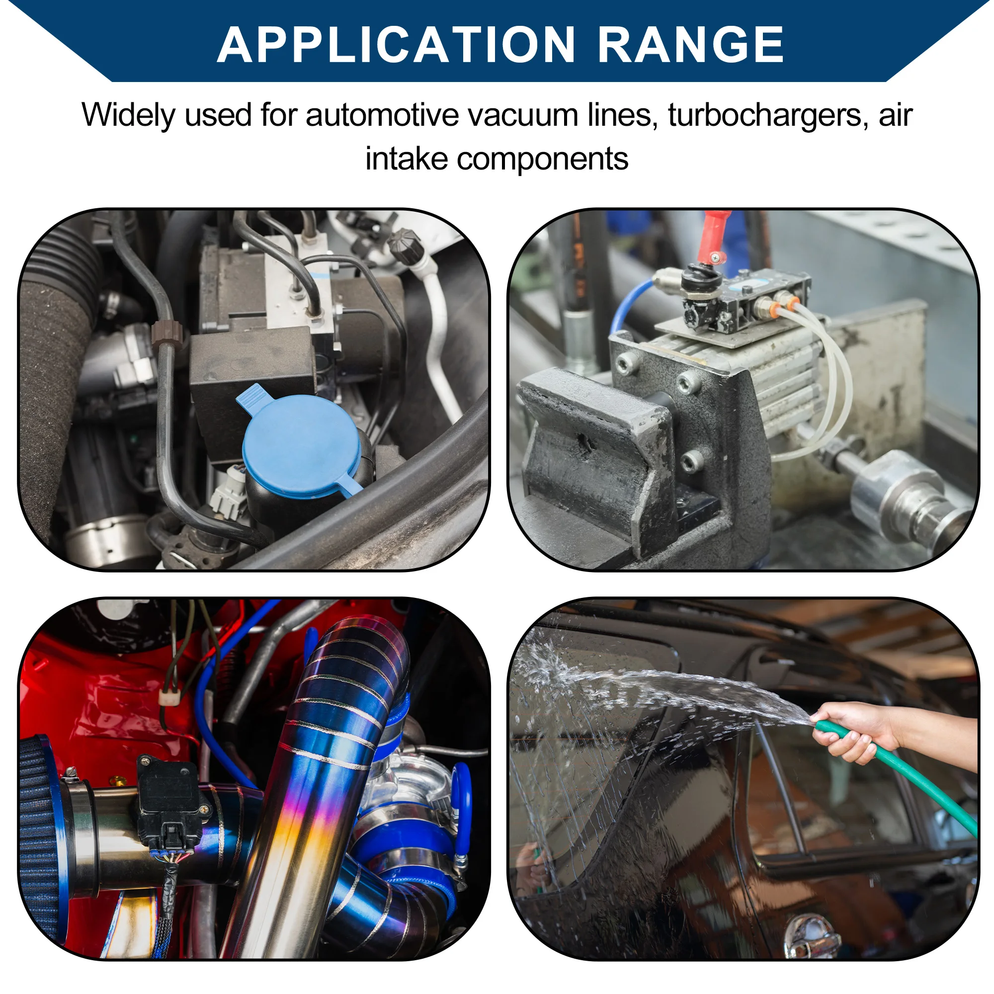 UXCELL-Mangueira Longa De Tubulação De Vácuo De Silicone, Linha De Vácuo Do Motor Do Carro, Alta Temperatura, Espessura de 2-20mm, ID de 3,5mm, 1,52 m, 1,7 m