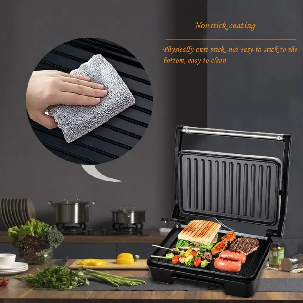 Non-Stick Sandwich Toaster Quick Heating Convenient Breakfast Maker Large Capacity Multifunctional Electric Sandwich Pan