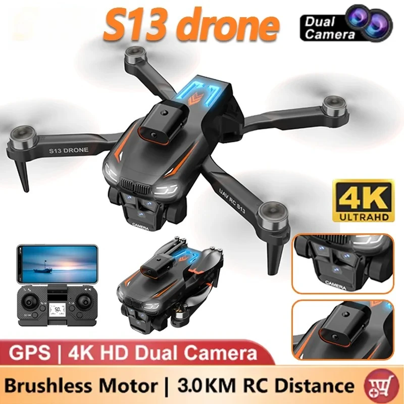

Original S13 Drone 8K Professional 4K Dual Camera 5G HD GPS FPV Brushless Motor Obstacle Avoidance Quadcopter RC dron Toys