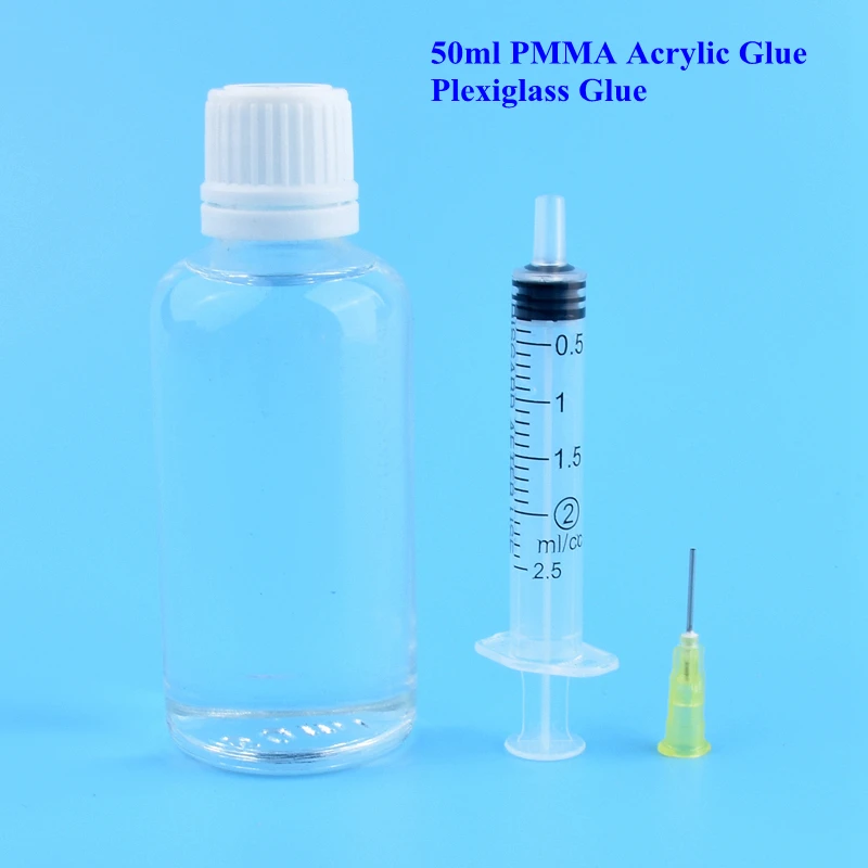 50ml PMMA Acrylic Glue Rapid Curing Plexiglass Adhesive For Various Acrylic Pipe Plate Aquarium Tank Tube Toys Non-Trace Repair