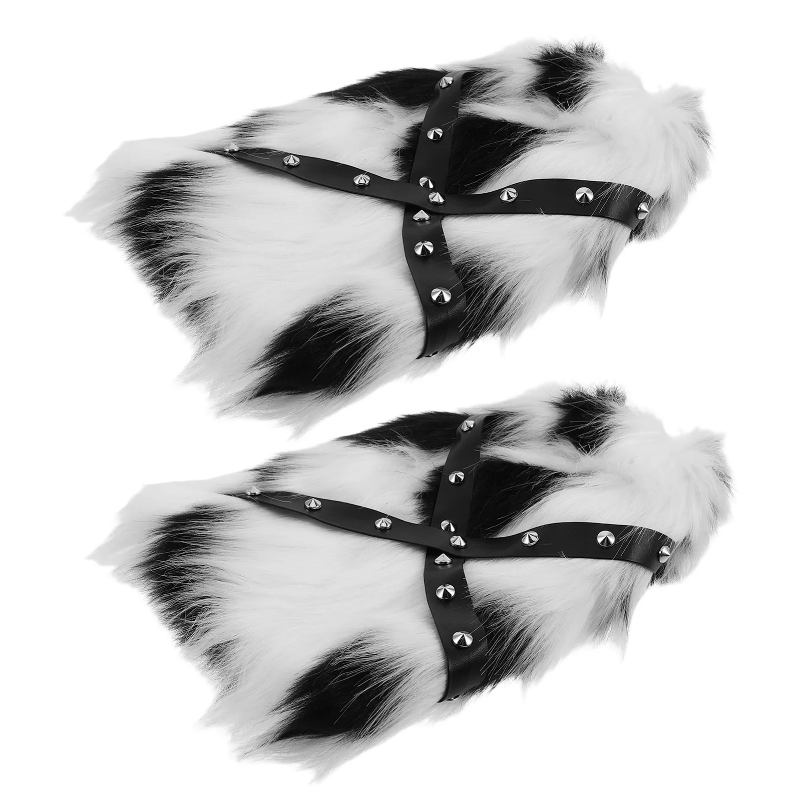 

1 Pair Cow Print Faux Leg Warmers Punk Style Boot Cuffs For Women Winter Socks Festival Streetwear Accessories