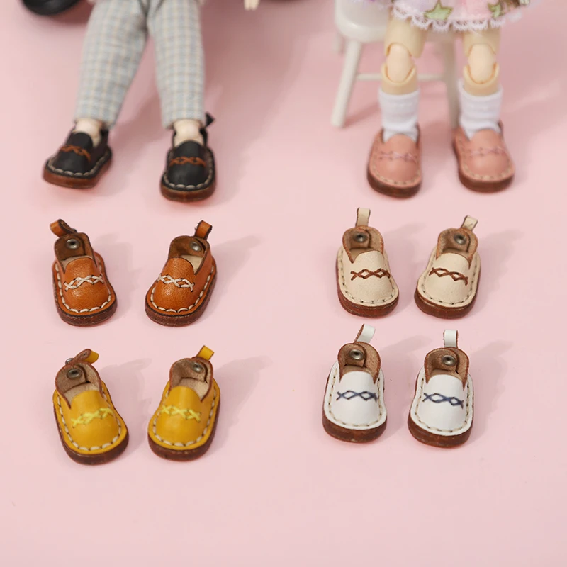 Ob11 1/12 Dolls Bjd Shoes Italian Handmade Cattle Shoes Holala Boots Doll Accessories For Body9,Gsc,Ddf,Ymy,Obitsu 11,Molly Doll