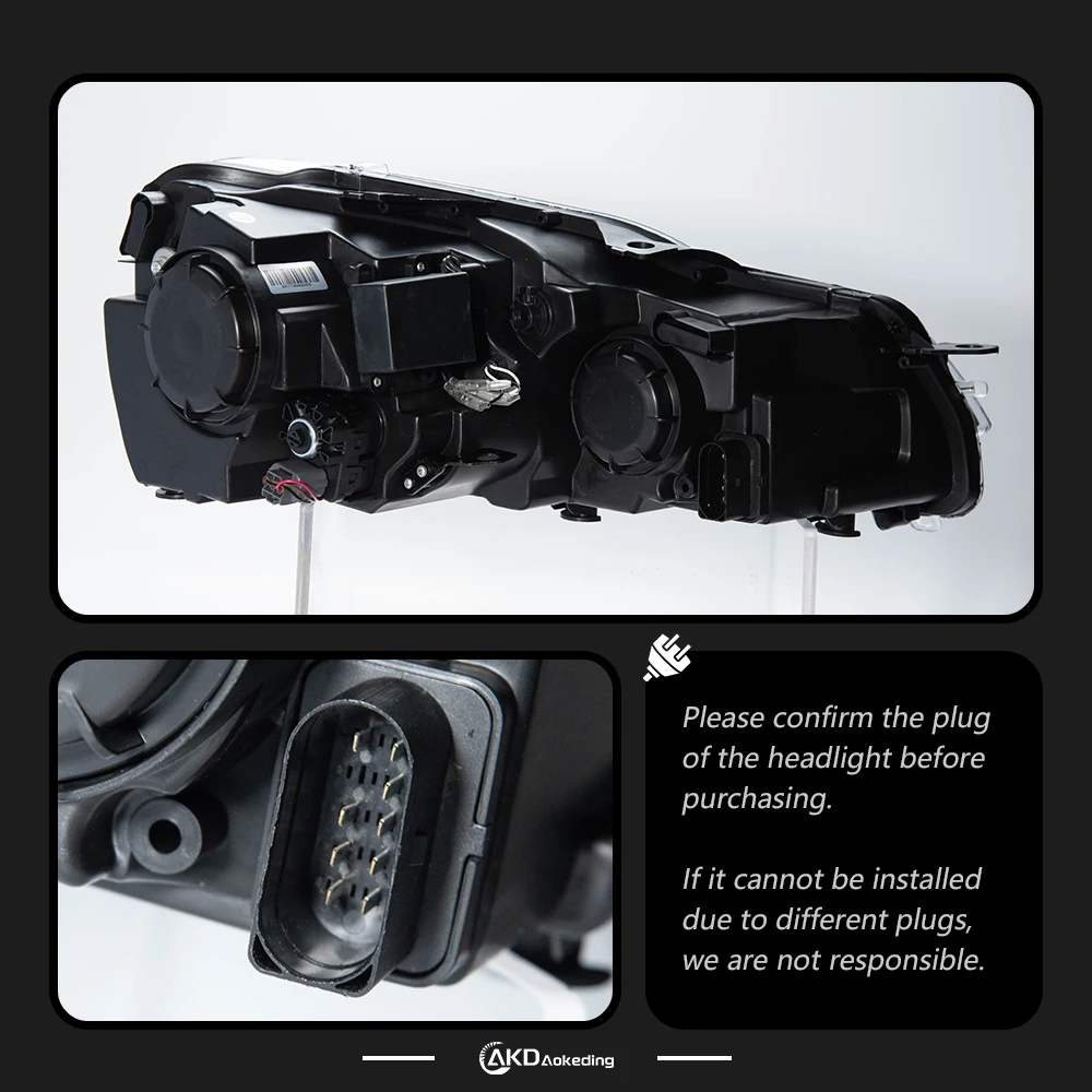 

AKD Head Lamp for VW Golf 6 Golf6 LED Headlight 2009-2013 Headlights R20 MK6 DRL Turn Signal High Beam Angel Eye Projector Lens
