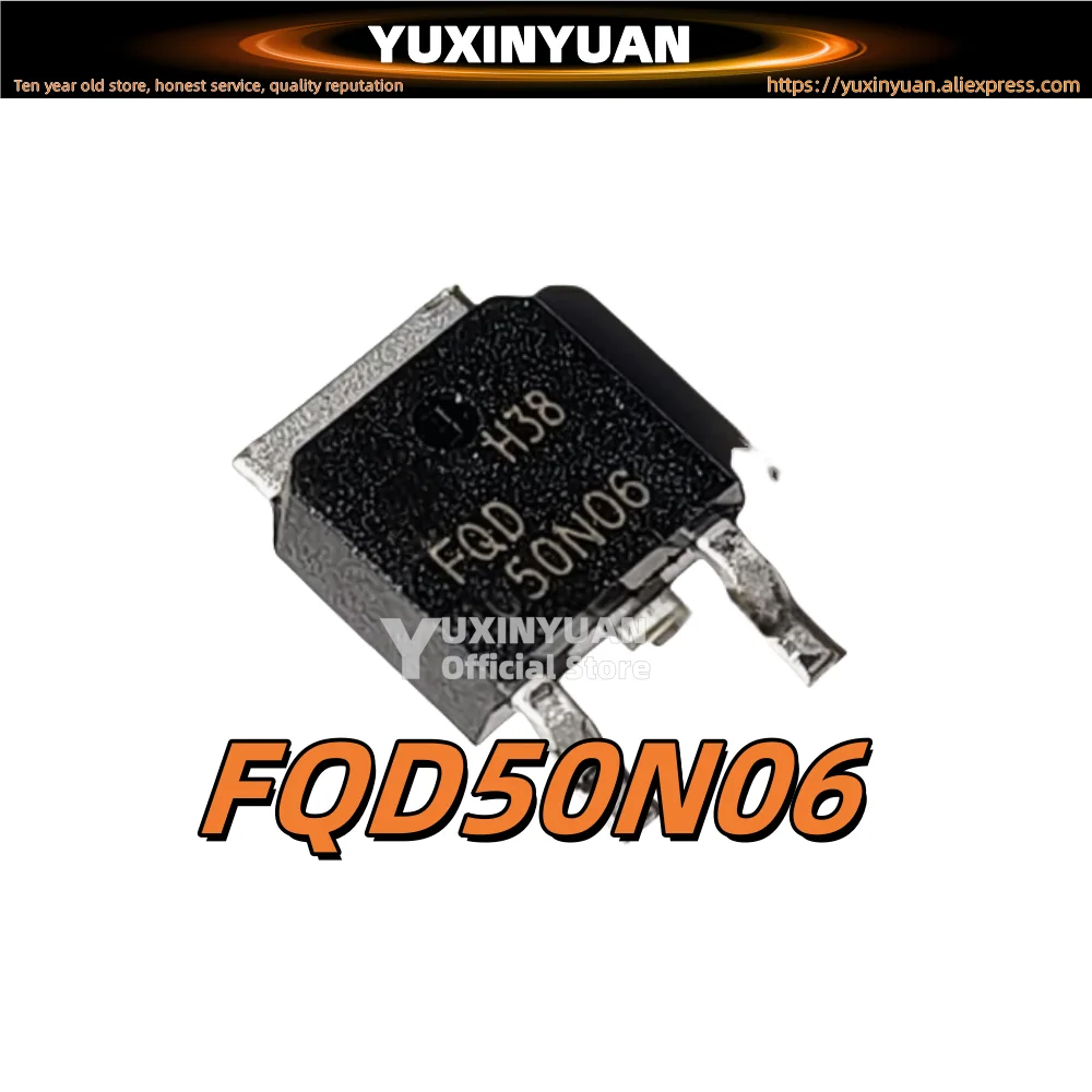10/PCS FQD50N06 50A 60V N Channel 50N06 TO 252 MOS field effect tube In Stock