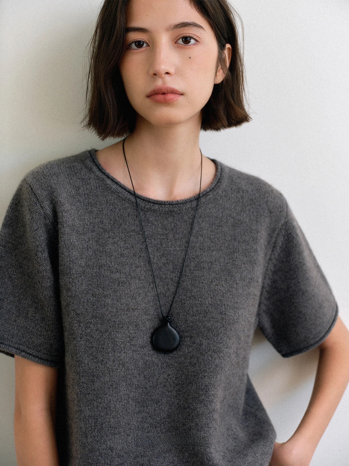 

Niai Upw50 Camere 50 Wool Soft Skin-friendly ort Sve round Ne Knitted Sweater Casual Sle Women's Faion