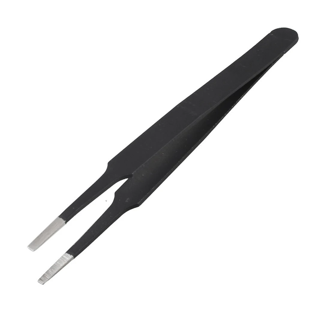 Anti-static Flat Square Tip Stainless Steel Straight Tweezers 4.7