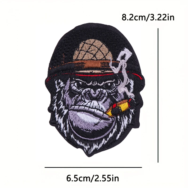 10PCS/Lot Gym Muscle Animal Patch Punk Tiger Embroidered Patches Iron On Patches For Clothing thermoadhesive Patches On Clothes