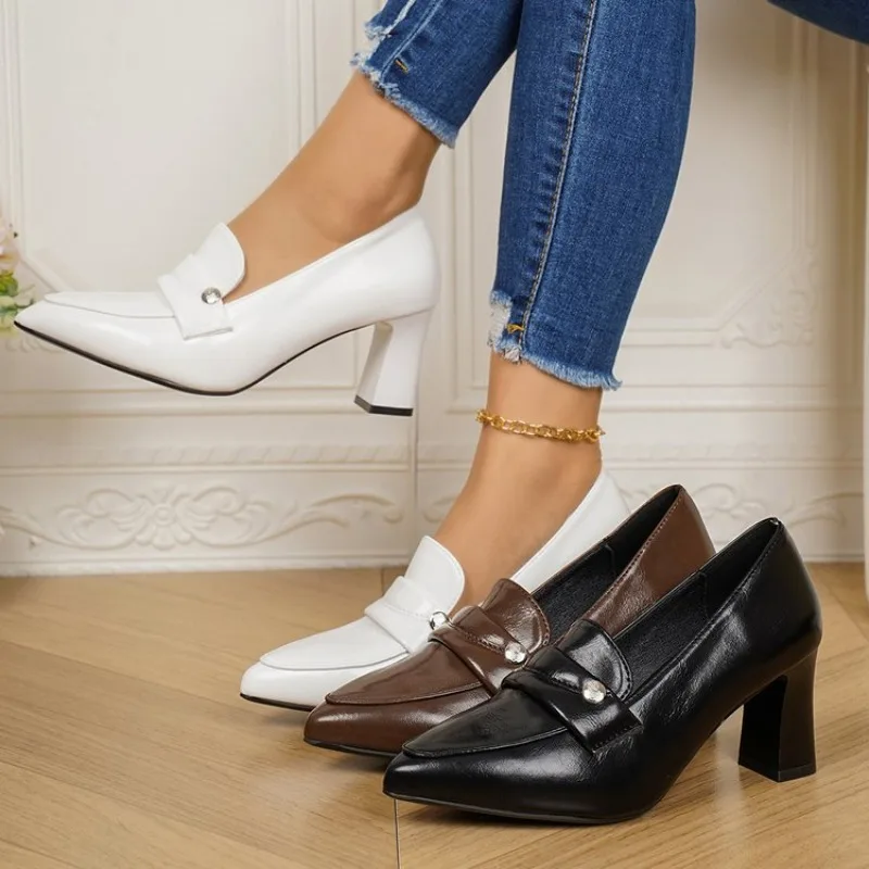 

Сексуальная уличная женская обувь на высоком каблуке, качественная женская обувь, туфли-лодочки из натуральной кожи, женская обувь, тренд высокого качества