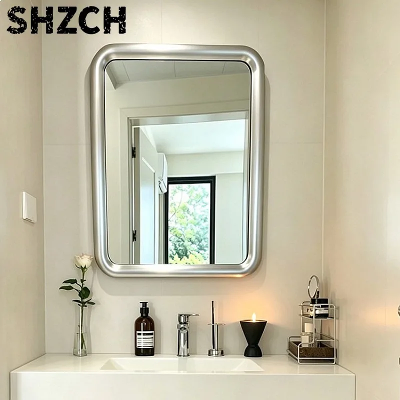 Irregular Bathroom Mirror High Value Entrance Wall Hanging Decorative Makeup Mirror