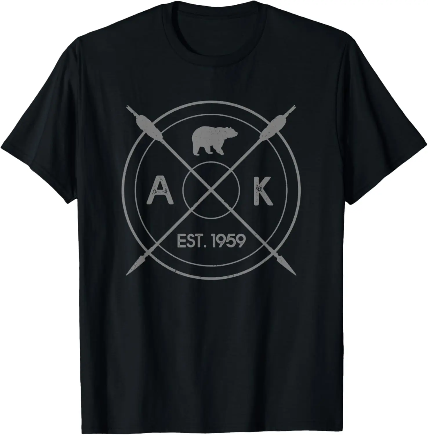 

Подарочная футболка Alaska The Last Frontier EST 1959 гризли с медведем