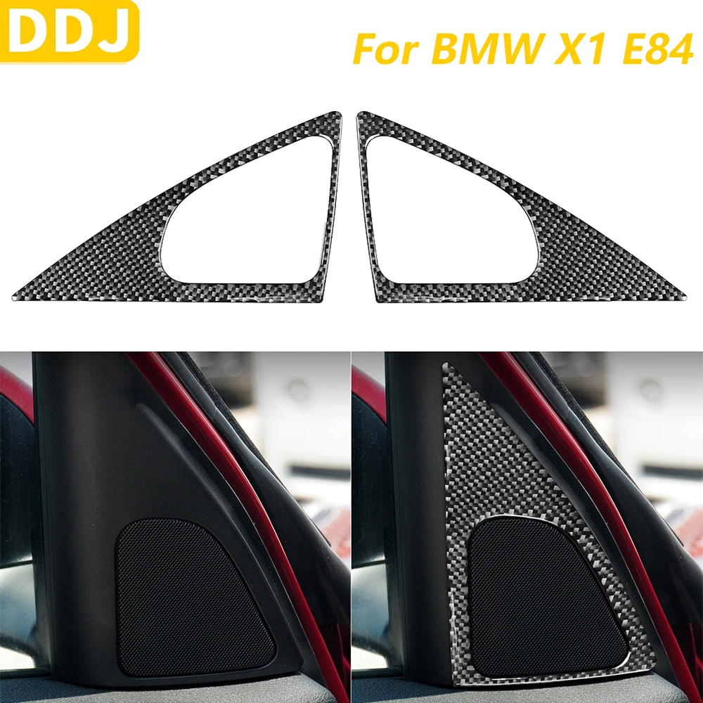

Для BMW X1 E84 2011-2015 из настоящего углеродного волокна, дверная стойка, динамик, звуковая панель, накладка, аксессуары для салона автомобиля, наклейка