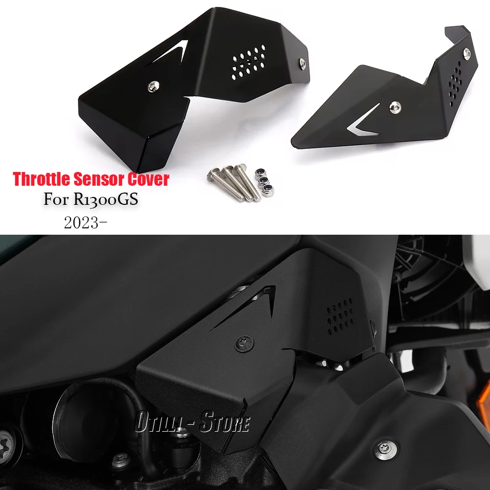 Motorcycle Left And Right Throttle Sensor Body Protector Guard Cover Black For BMW R 1300 GS R1300GS r1300gs 2023 2024