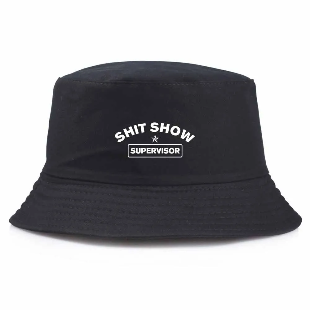 

Shit Show Supervisor Double-layer Bucket Hat for Men and Women, Breathable and Lightweight, Outdoor Beach Travel Sun Hat