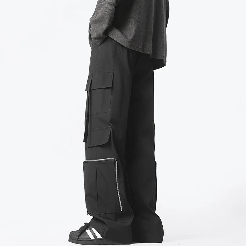 American Triple Defense Functional Wind Work Pants Men's Design Sense Simple Pocket Straight Casual Punch Pants Soft Breathable