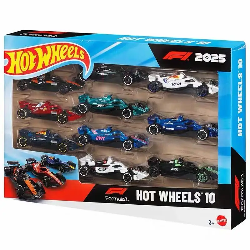 Set de 10 Autos de Carreras F1 Hot Wheels: Haas, Red Bull, Aston Martin, Alpine, Caja de Regalo de Autos de Aleación Jmm24, Ferrari 5 Autos, F1 Cinco Autos, Juguetes Fundidos a Presión, Nuevos Productos 2026