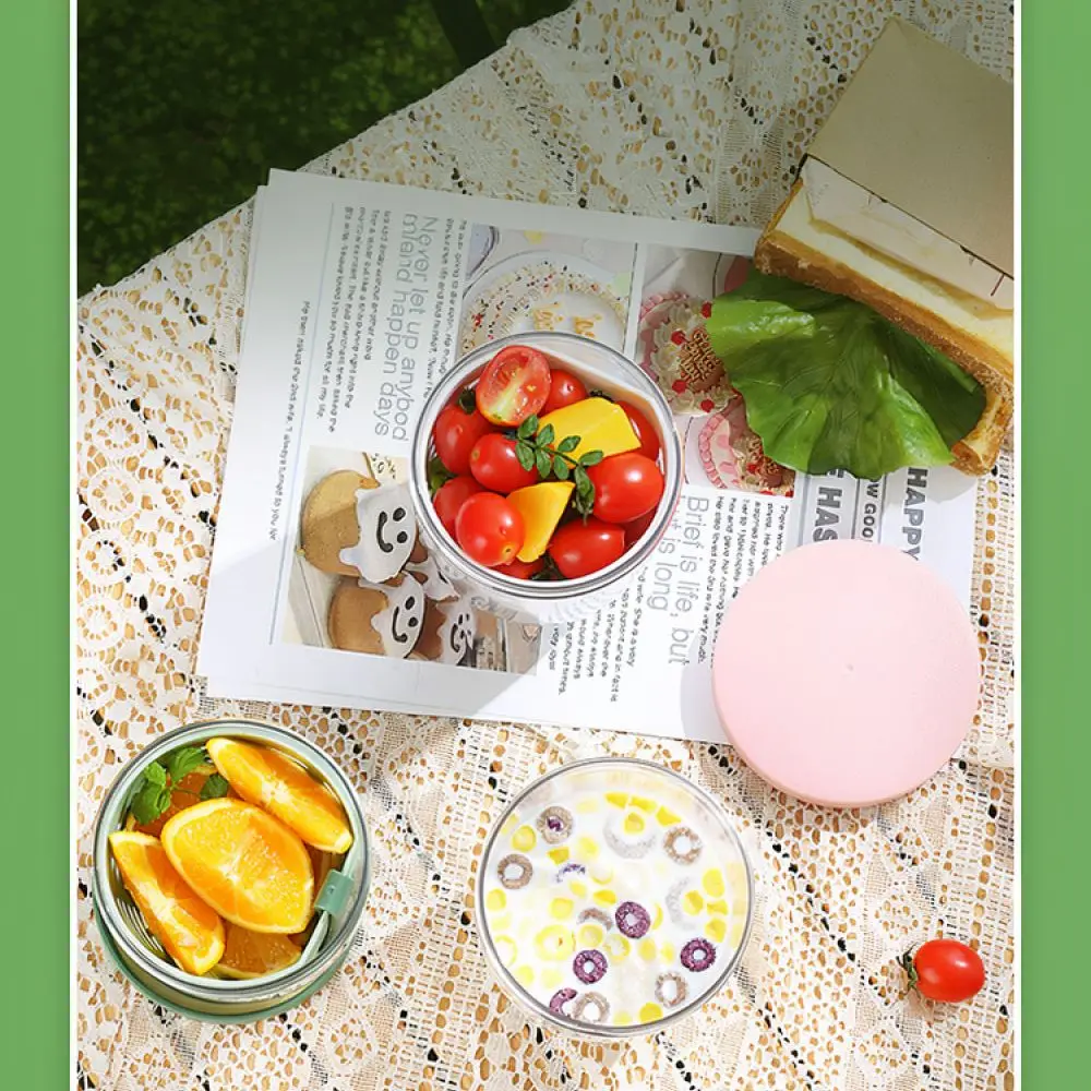 Portable Salad Bowl With Fork Leakproof Food Storage Container For Healthy Eating Meal Prep Office Lunch Fitness Cup