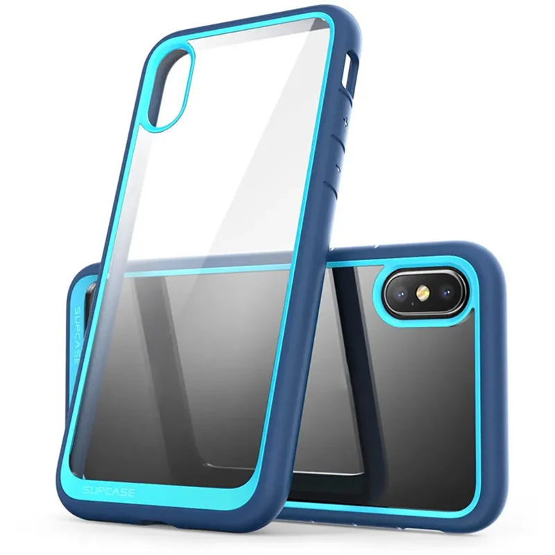 For iphone X XS Case SUPCASE UB Style Premium Hybrid Protective TPU Bumper + PC Clear Back Cover Case for iPhone X XS 5.8 inch