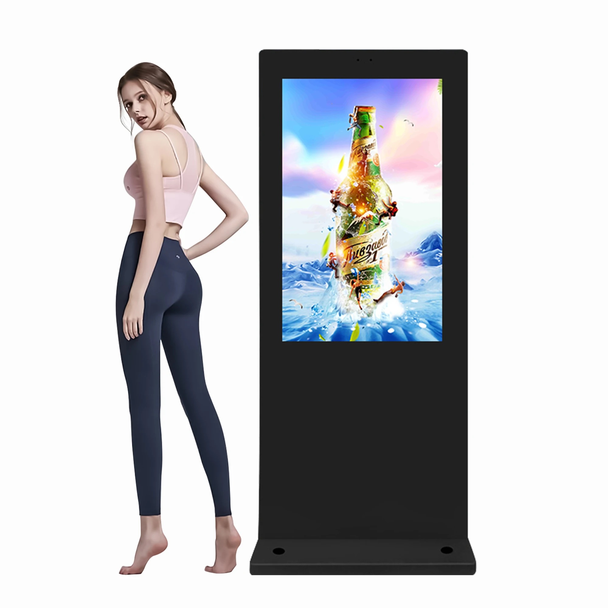 2022 years vertical portable touchtouch screen machine waterproof advertising machine 4K ultra clear advertising machine