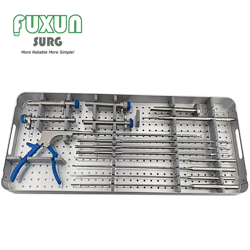 AP07 Premium Manual 10mm Stainless Steel Uniportal Interlaminar Endoscopic Spine Surgery Instruments Set System
