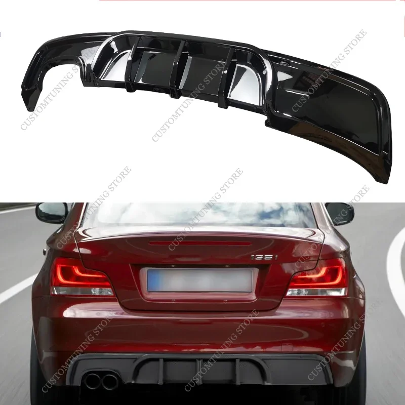 For Bmw E82 E88 M Performance Style Rear Diffuser Rear Bumper Lip Splitter 1 Series 120d 125d 130i 135i M-TECH 2007-2014 Tuning