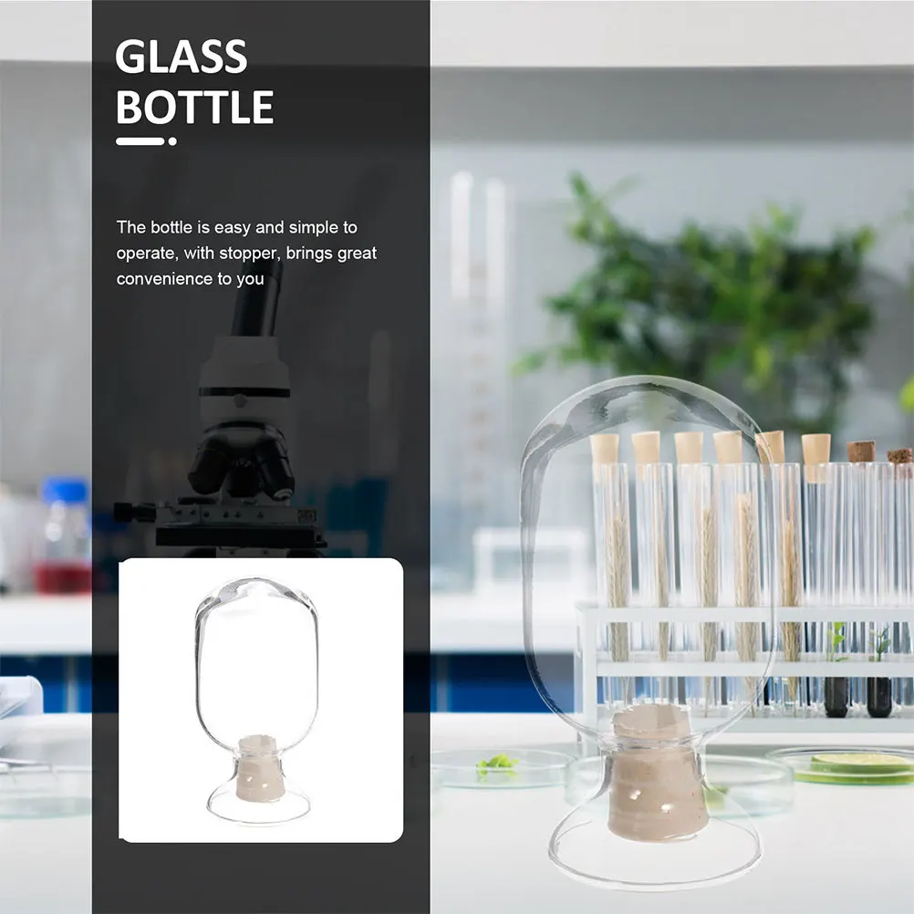 

2Pcs Glass Match Holder Decorative Storage Bottles Transparent Display Jars for Home Office Bar Decoration