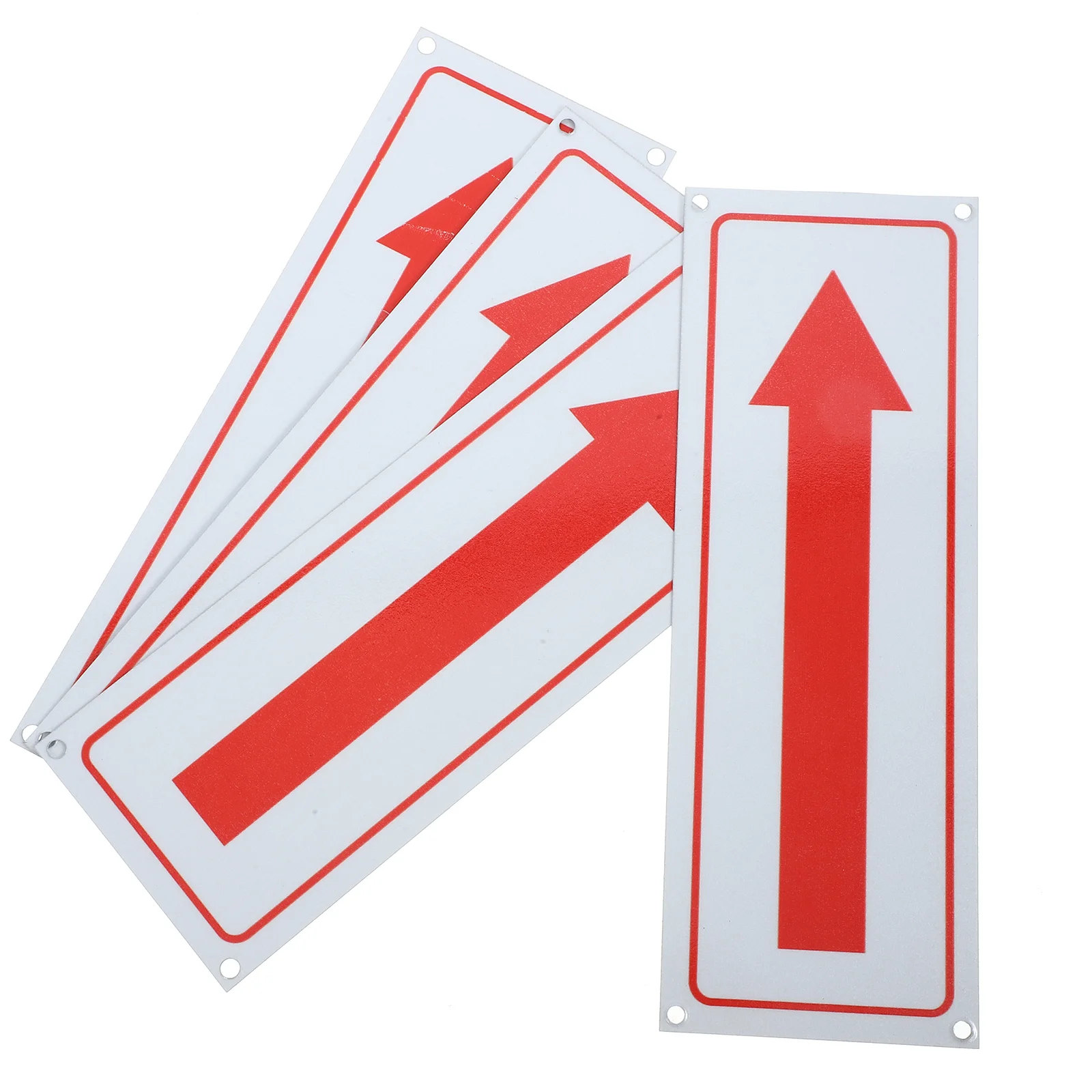 4pcs Arrow Indication Signs Metal Arrow Signs Directions Sign for Outdoor Street Office