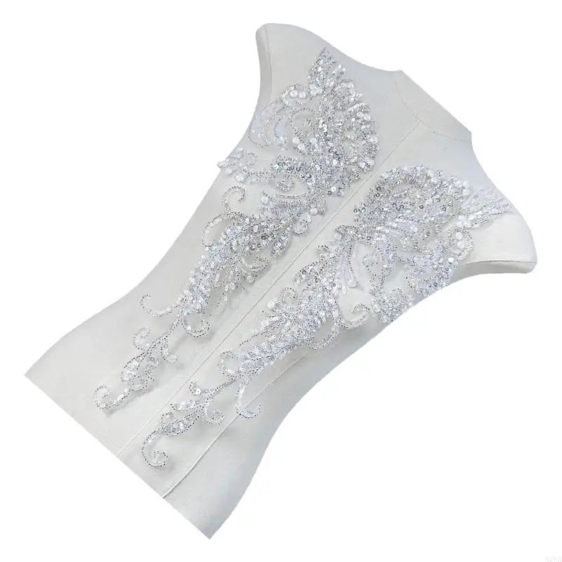 2026 New 2lots Polyester Sequins Embroidery Patches Unique Stylish Apparels Patches