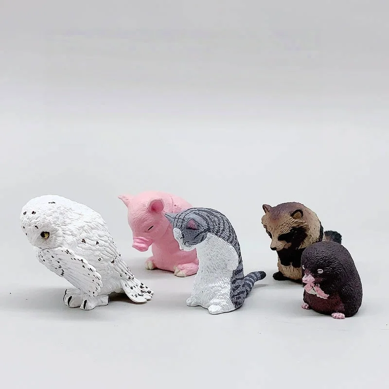 Yell Gashapon Bowing Animal Figures Set Vol 3 Miniature Desktop Decor Collectible Display Ornament For Adult Hobbyist