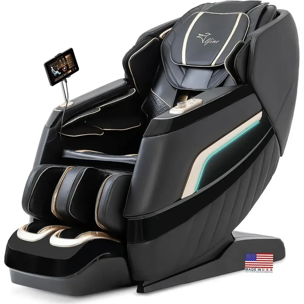 4D Plus ull Body Massage Chair-Made in U.S.A. with U.S. & Imported Material, Yoga Stretch, OTA Cloud Upgrade, 27es, AI Voice Con