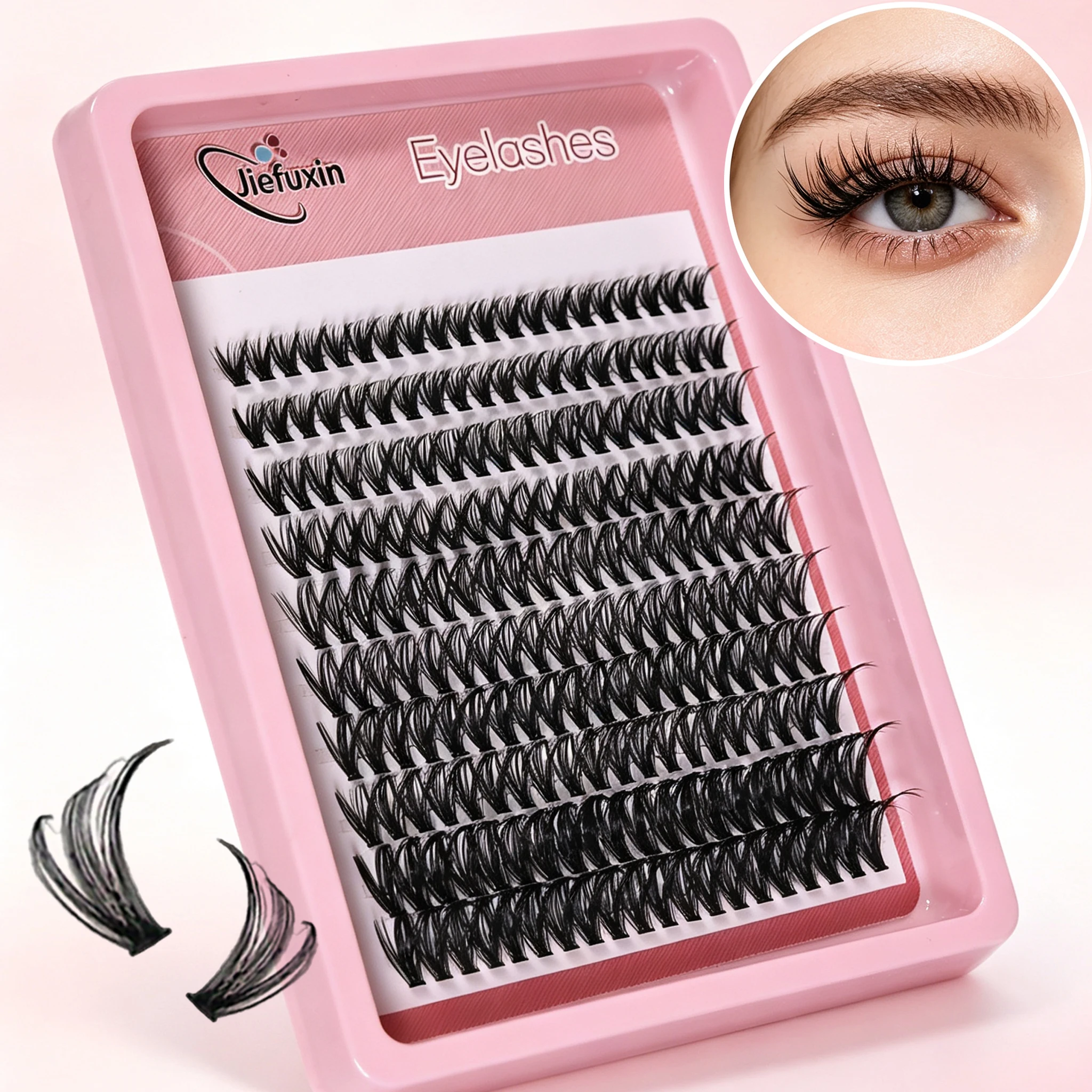 Cluster False Lashes Individual Lashes Natural DIY Eyelash Extension Soft Volume Long Segmented Lash Clusters