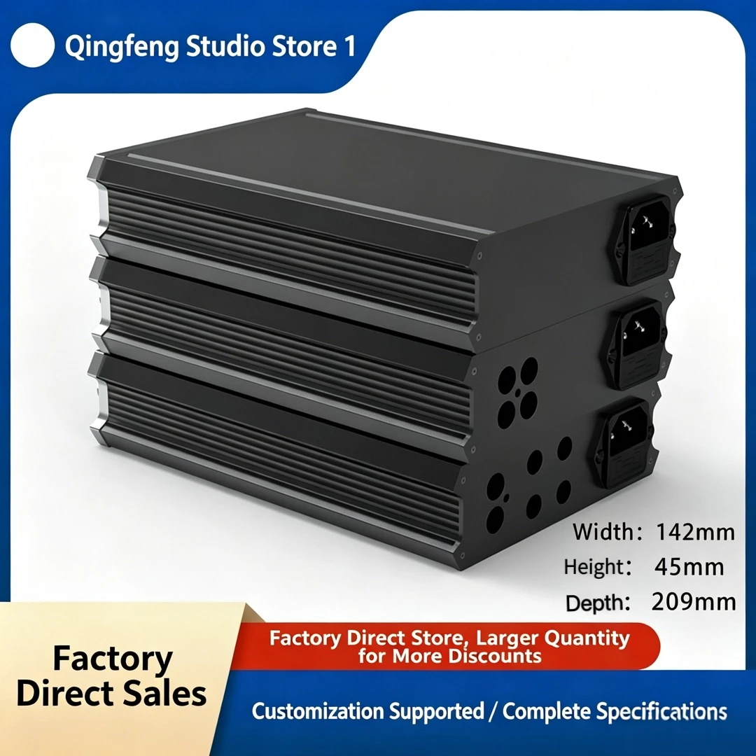Qing Feng All-aluminum small skeleton amplifier case, preamplifier case, headphone amplifier case, aluminum shell case