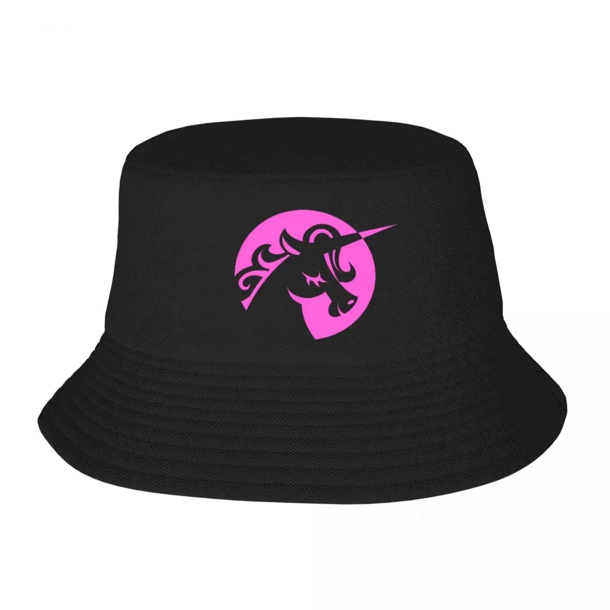 Pink Unicorn Cafe Logo Bucket Hats Panama Hat Children Bob Hats Cool Fisherman Hats Summer Beach Fishing Unisex Caps