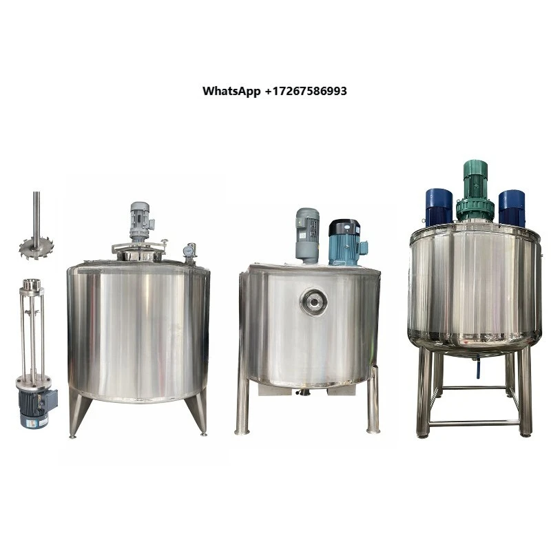 Stainless Steel Mixing Tank with Agitator Heating Jacket for Food Chemical Liquid Blending tank