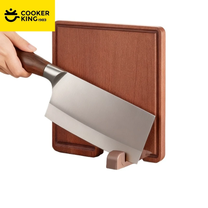 

COOKER KING Wood Cutting Board Kitchen Household Ebony Cutting Board with Whetstone Can Stand Up Panel Mildew Proof Can Be Hung