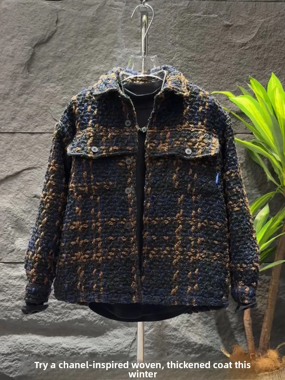 

Men's Cotton irt Outerwear Warm Loose Collar Tartan Design Faionable Versatile Thiened Casual Youth ular Sle