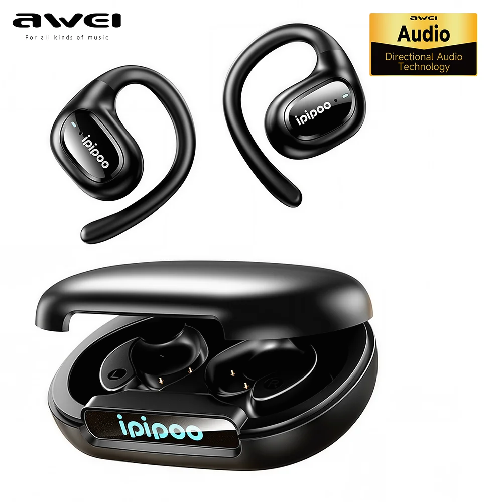 

Awei TP-55 Wireless Headphone with Air Conduction Technology and Ear-Hook Design, Open Bluetooth Earphone for Sports and Music