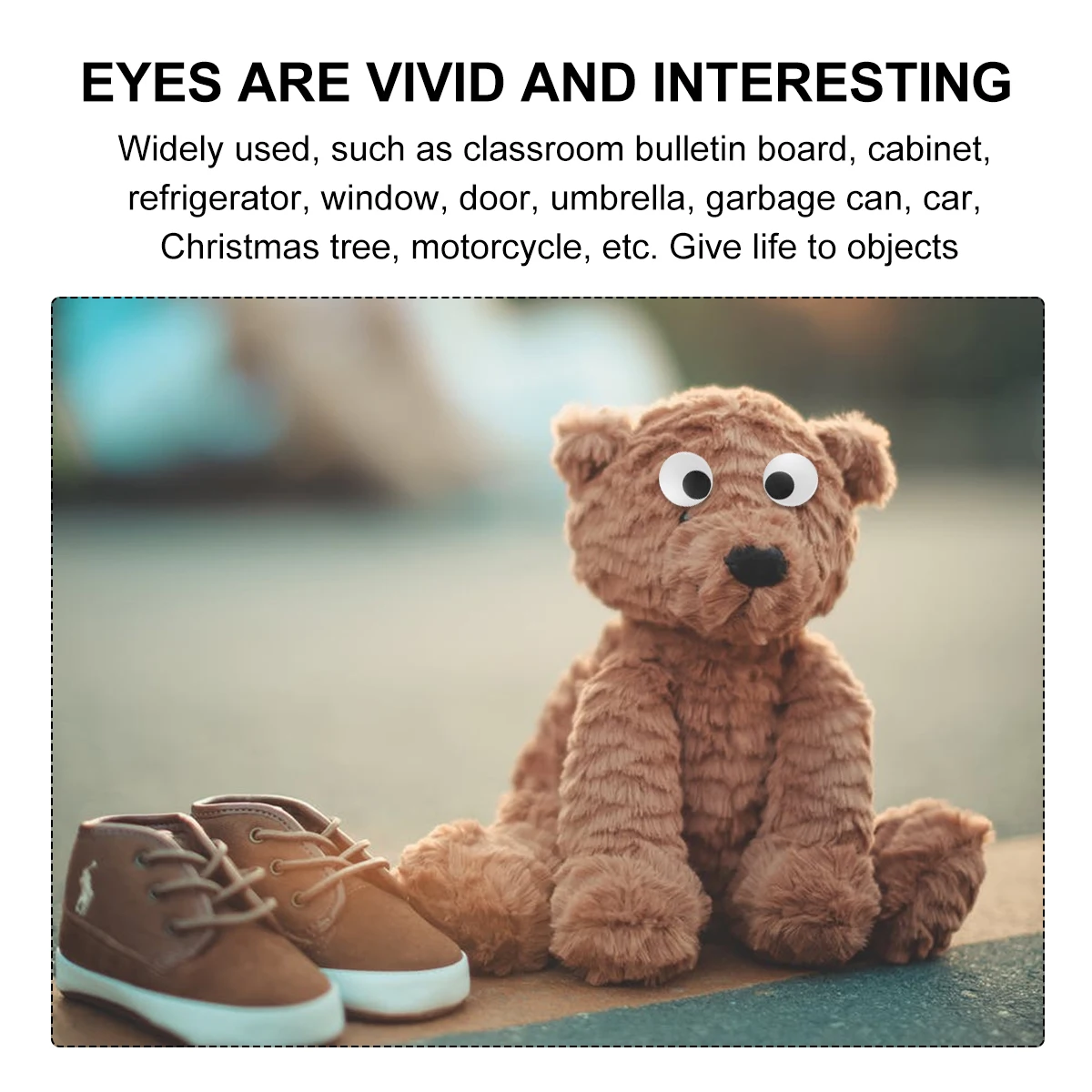 6 Stück schwarz-weiße Kunststoff-Wackelaugen, Bastelbedarf für DIY-Kunstprojekte, Weihnachtsdekorationen, lustige Familienaktivitäten