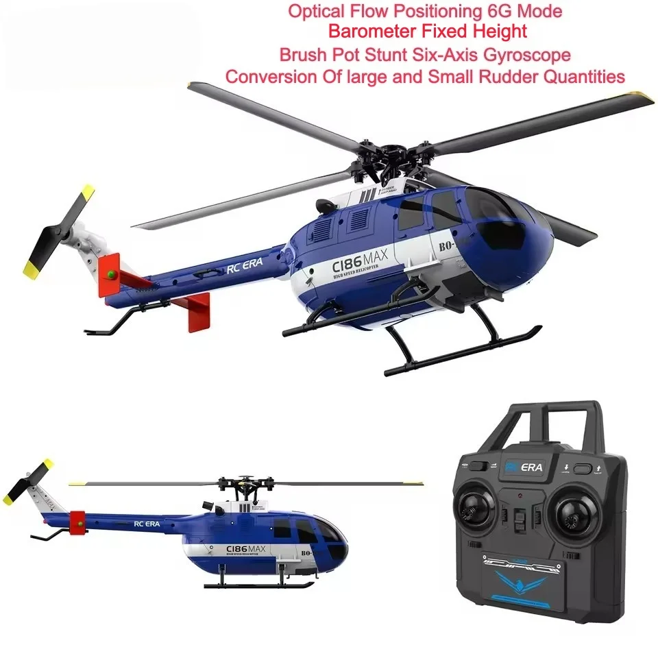 2.4G Flybarless 3D 6G Stunt 4CH Remote Control Helicopte Optical Flow Positioning Gyro Stabilized Aircraft for Adult Toy Gifts