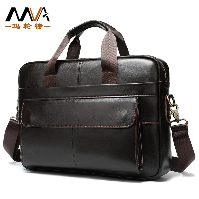 

Cross-Border Men's Business Bag Men's Bag Handbag Genuine Leather High-End Fashion Top Layer Cowhide Leather Briefcase Computer