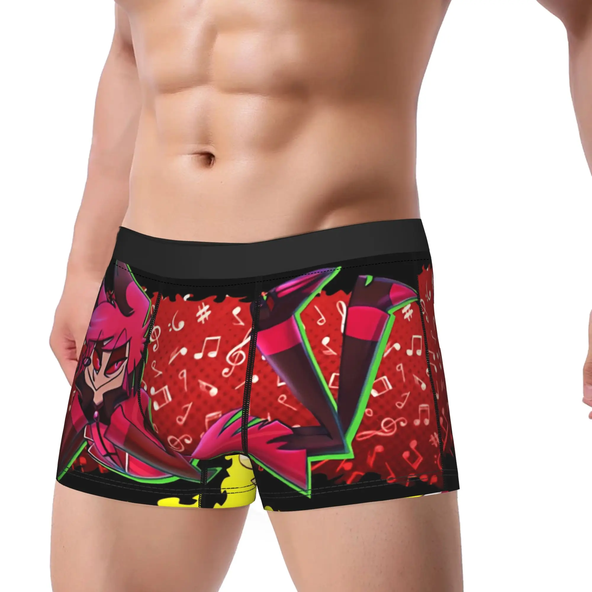Alastor Lucifer Vox Hazbining Anime Underwear  Men Boxer Brief Funny Boxershorts Hot Sale Printed Plus Size Panties