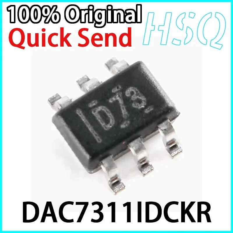 5PCS Original DAC7311IDCKR Screen Printed D73 SC70-6 12 Bit Analog-to-digital Converter Chip Is Brand New