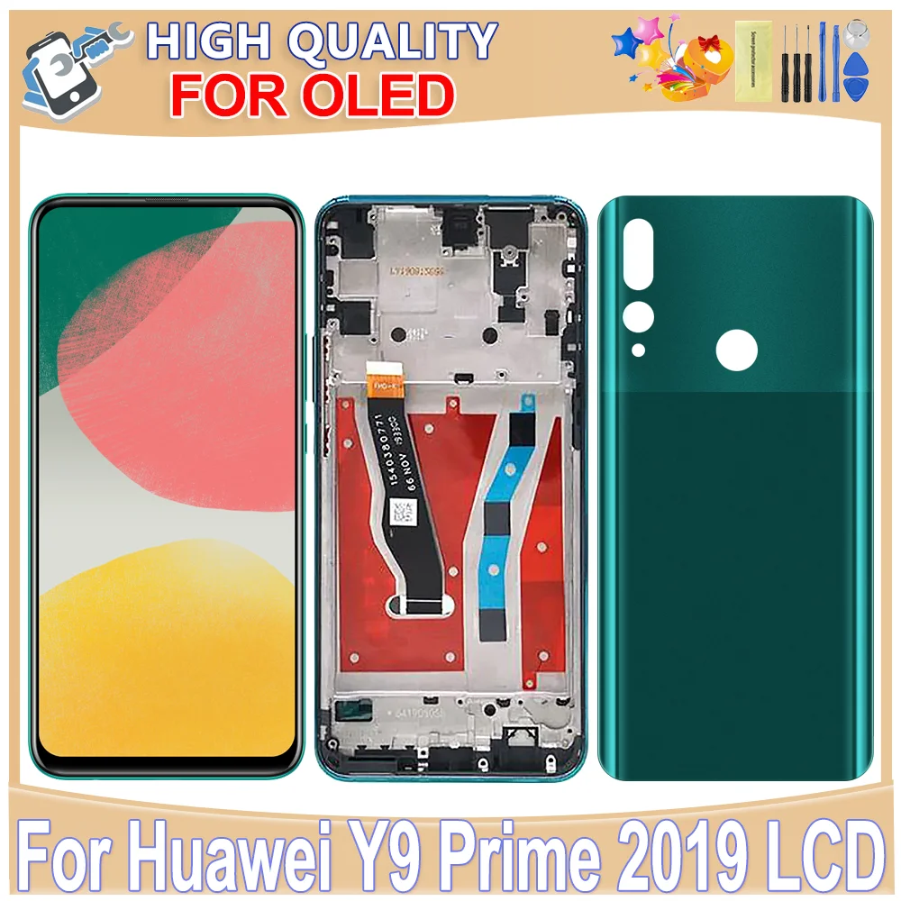 

6.59''OLED For Huawei Y9 Prime 2019 LCD Touch Screen Digitizer Assembly For Huawei P Smart Z STK-LX1 LCD Screen Replacement