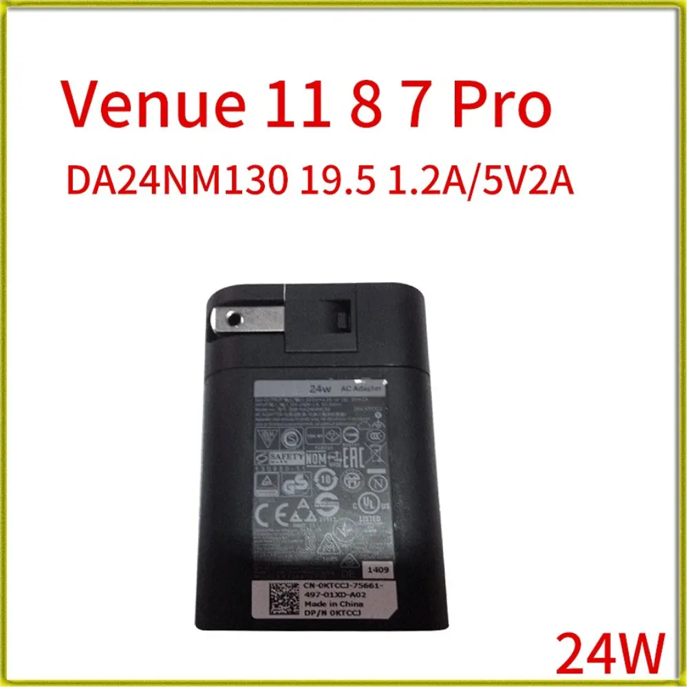 Original DA24NM130 19.5V 1.2A 24W AC Power Adapter for Venue 11 Pro 5130 7130 7139 7140 Pro Laptop Charger